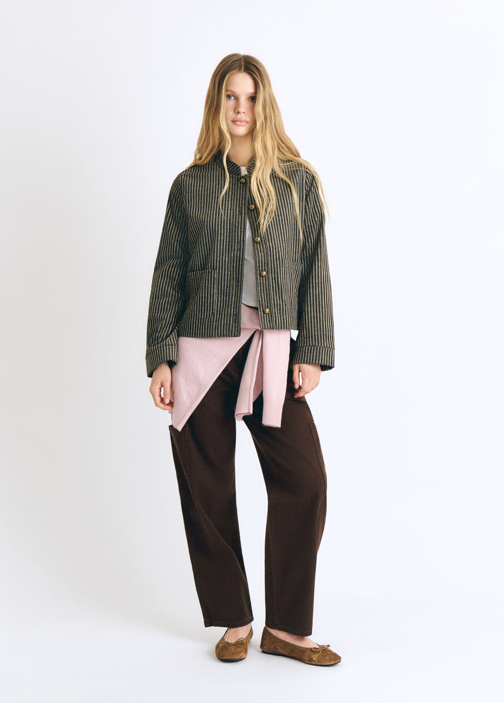 Chaqueta pana rayas
