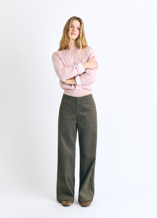 Corduroy striped trousers