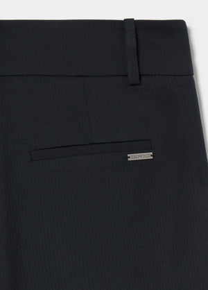 Pantalon uni à fausses pinces