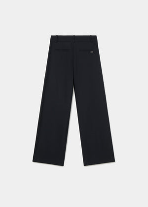 Pantalon uni à fausses pinces
