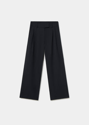 Pantalon uni à fausses pinces