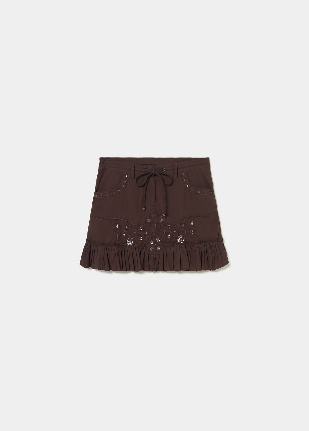 Mirrored short skirt
