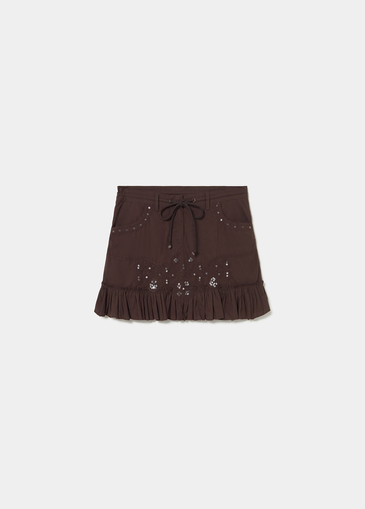 Mirrored short skirt