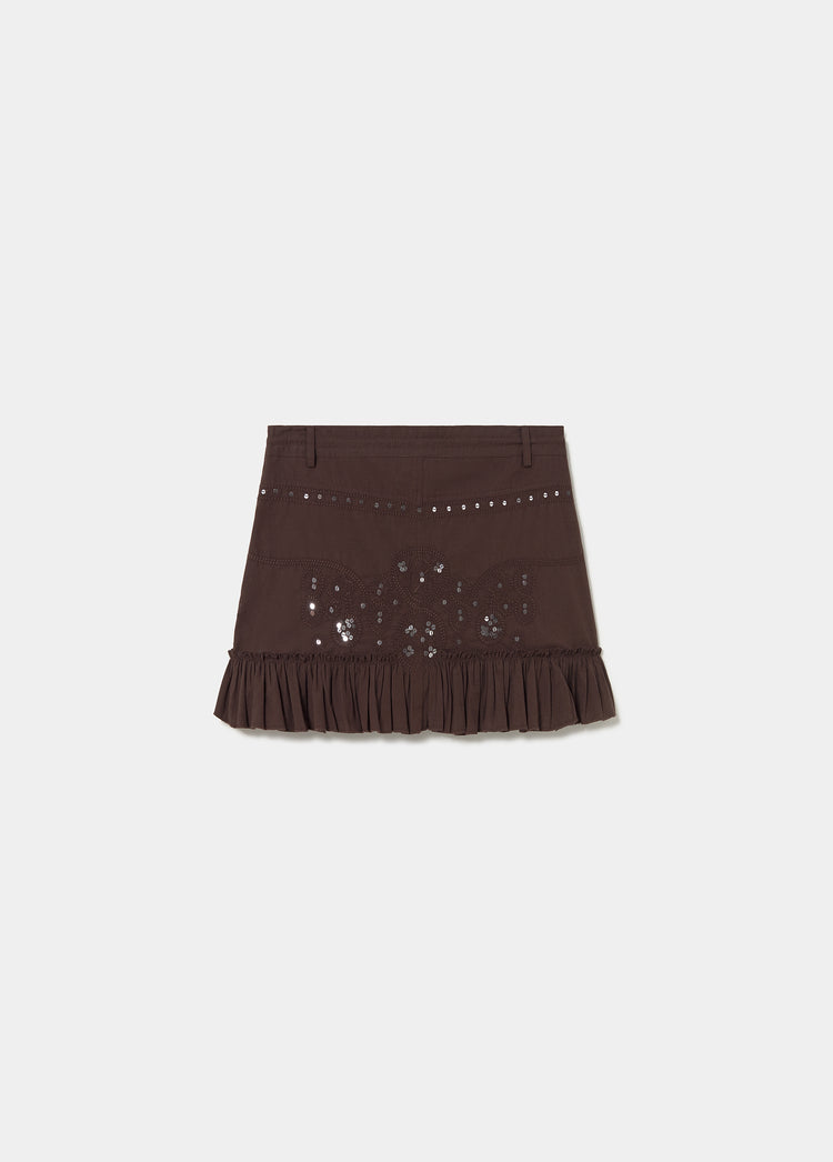 Mirrored short skirt