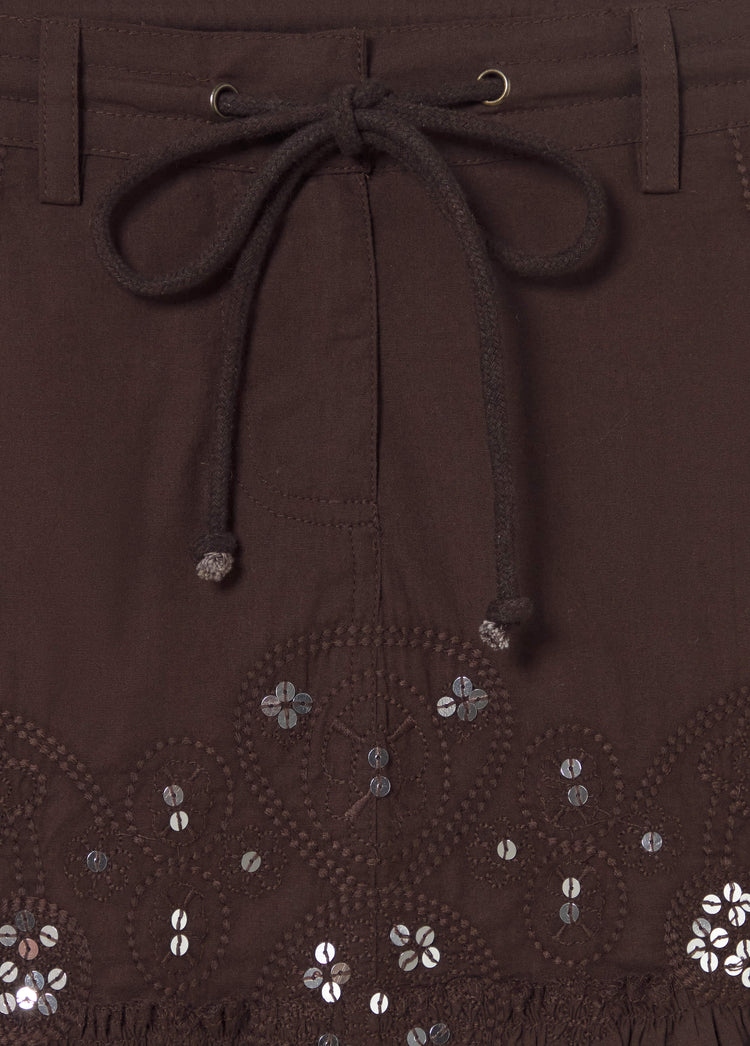 Mirrored short skirt
