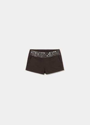 Short mini espejos cinturilla