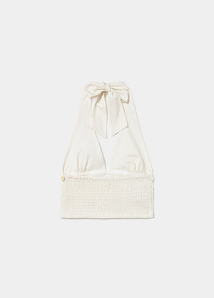 Halter top with shell detail