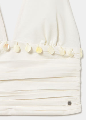 Halter top with shell detail