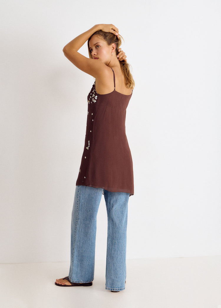 Vestido tirantes pico