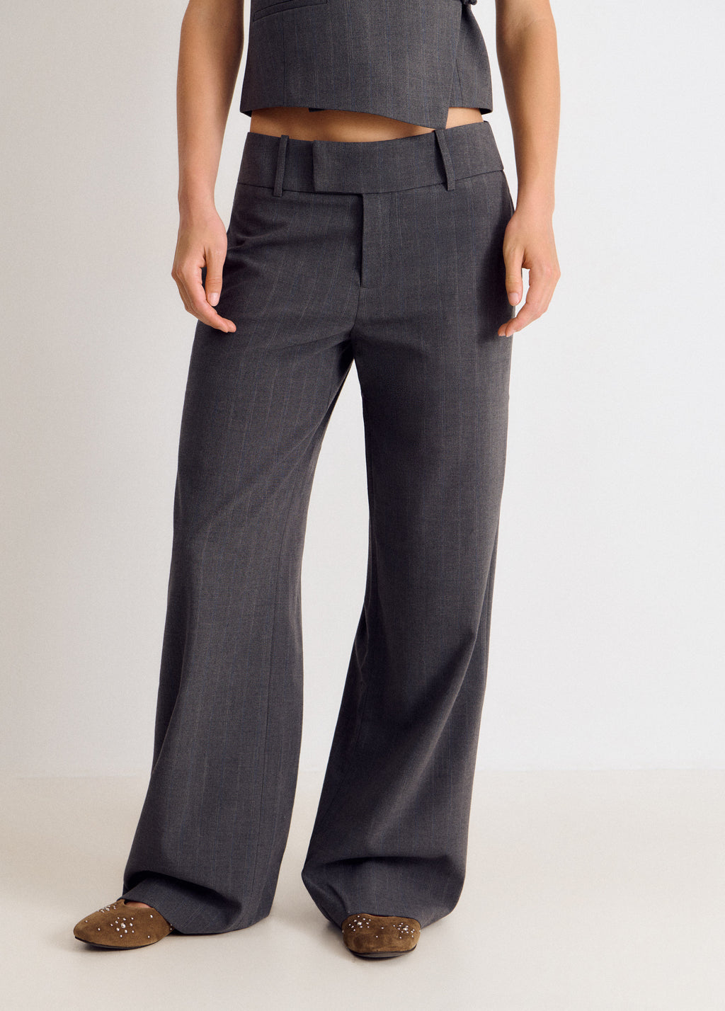 Pantalon pinzas wide leg