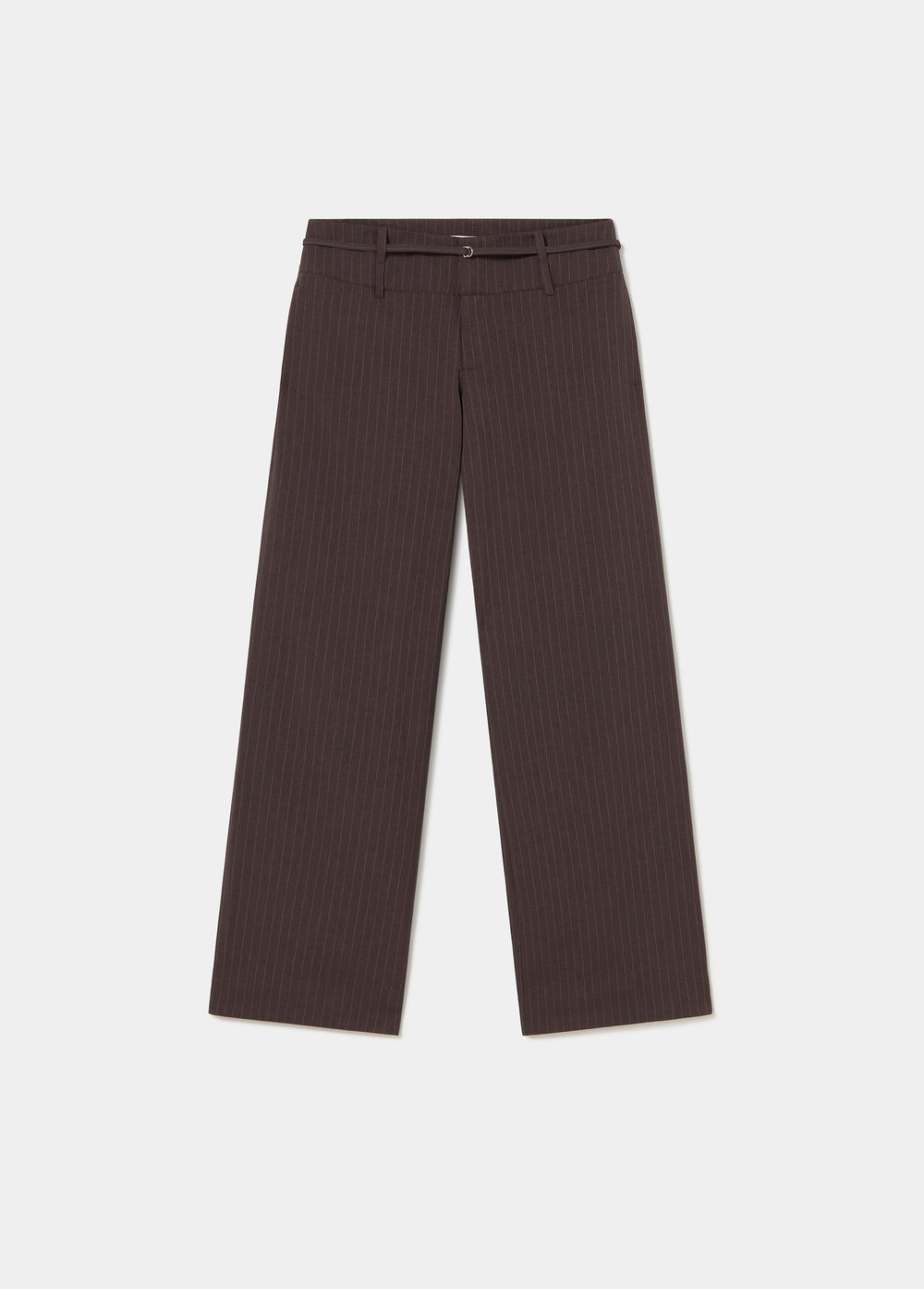 Pantaloni gessati a vita alta