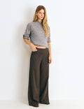 Pantalón cinturilla ancha rayas