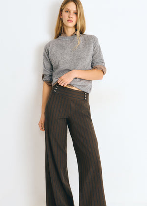 Pantalón cinturilla ancha rayas