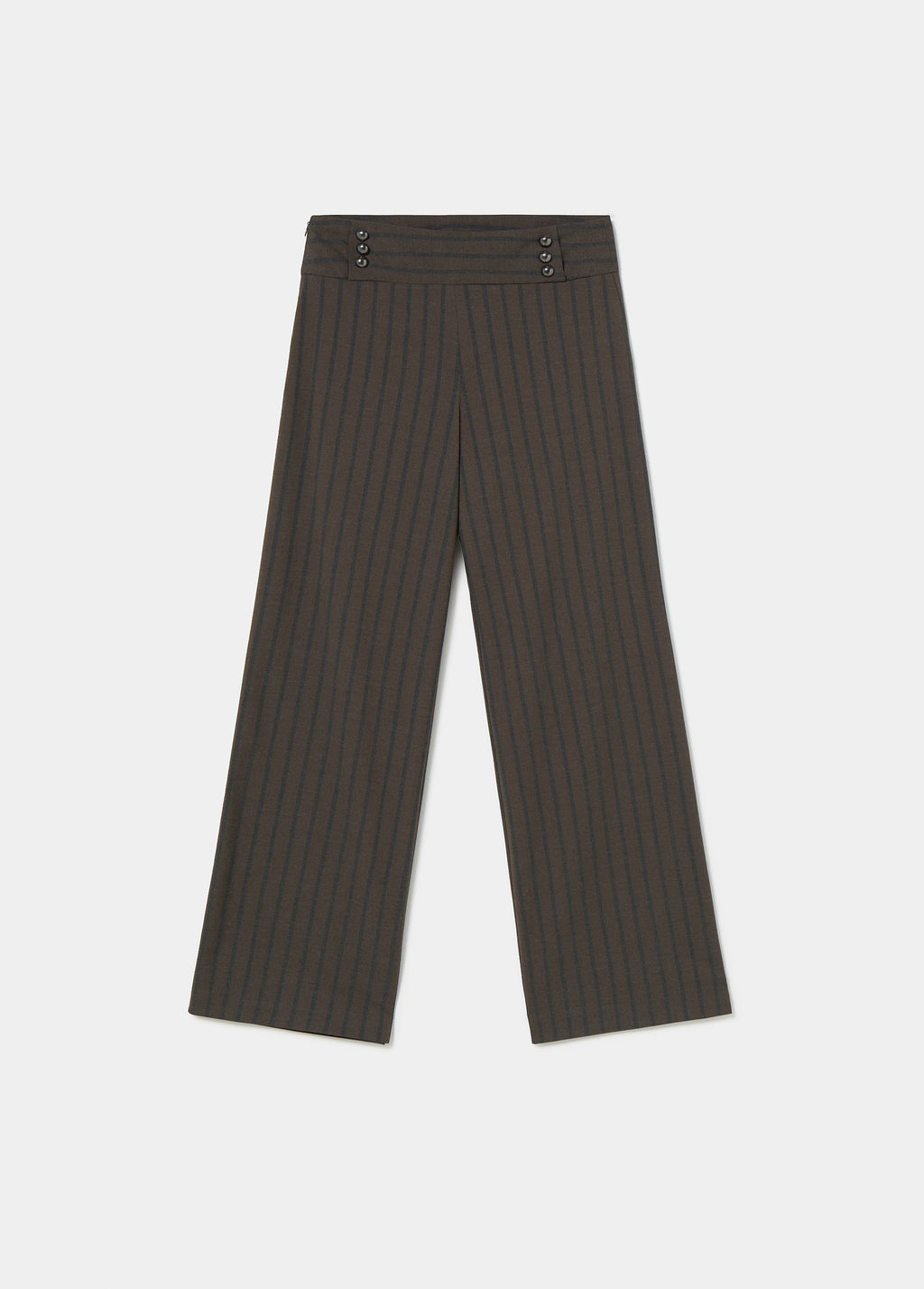 Pantalon taille large rayé