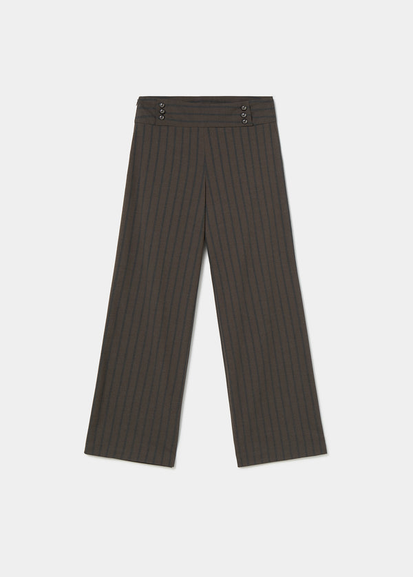 Pantalón cinturilla ancha rayas