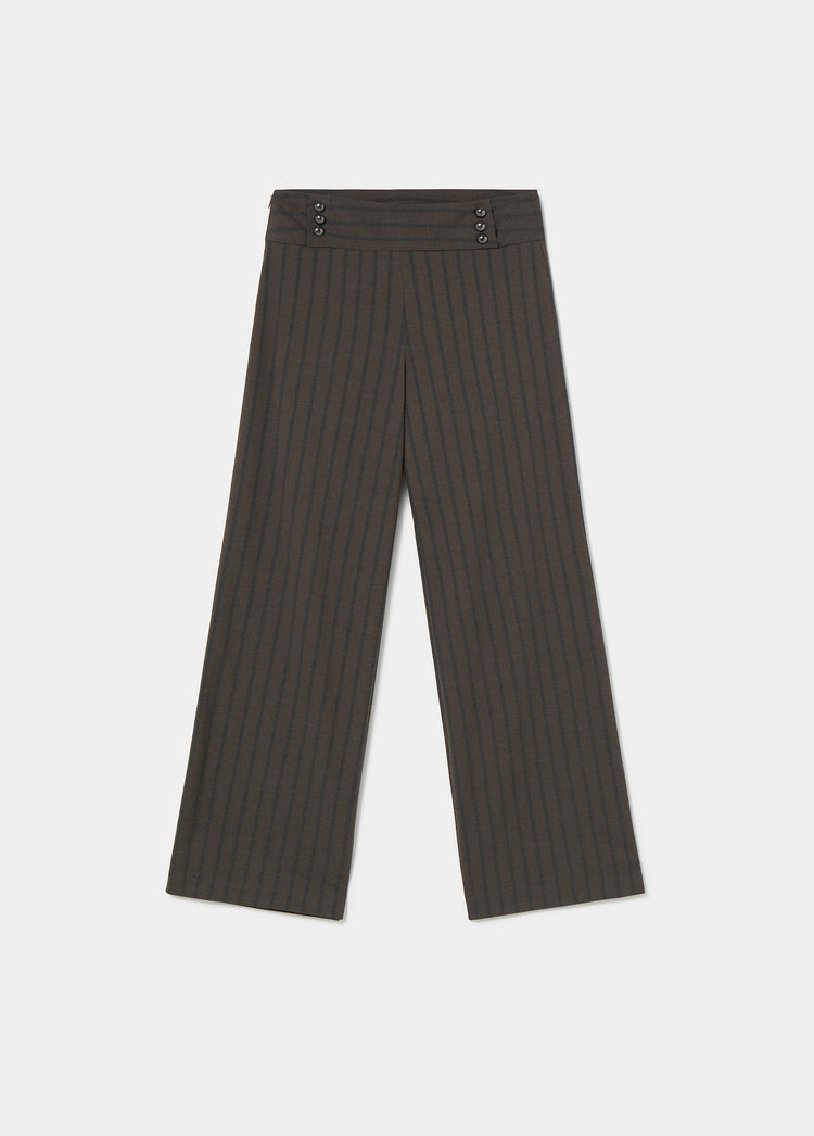 Hose mit breitem Bund und Streifen