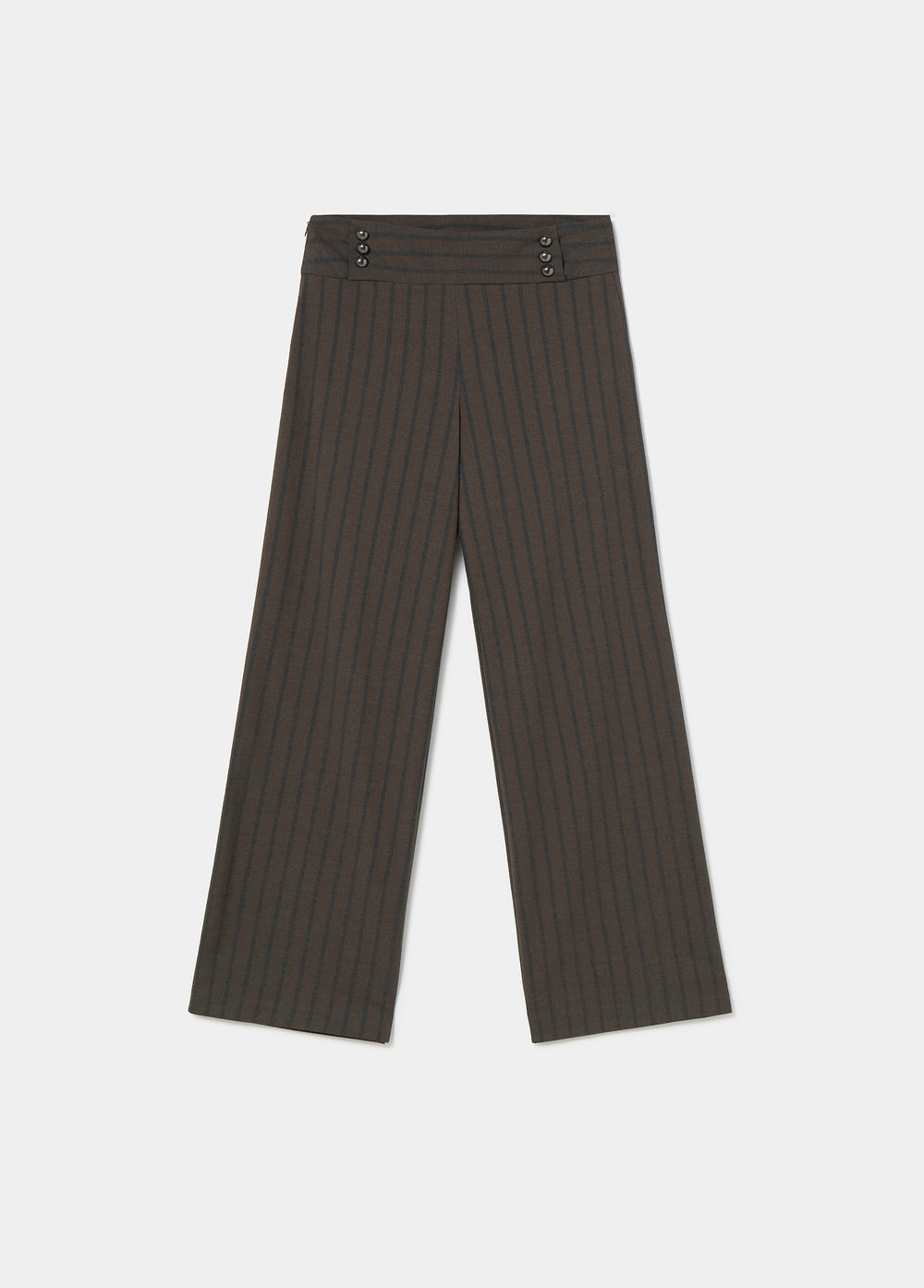 Pantalon taille large rayé