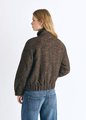 Bomber en tissu à chevrons
