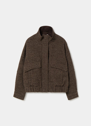Bomber en tissu à chevrons