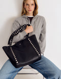 Studded shopper bag