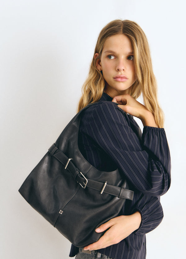 Buckle shoulder bag