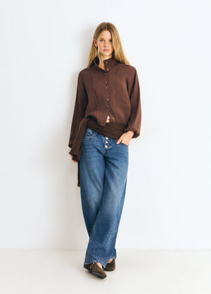 High-neck blouse