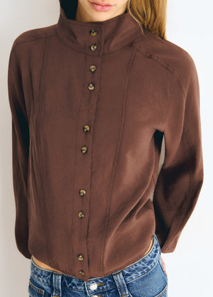 High-neck blouse