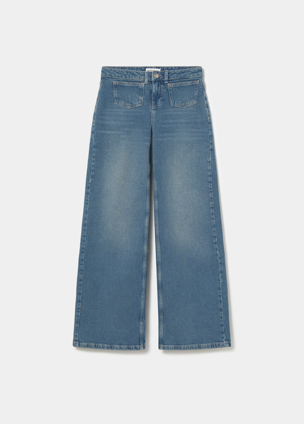 Jeans mit bestickter Vordertasche