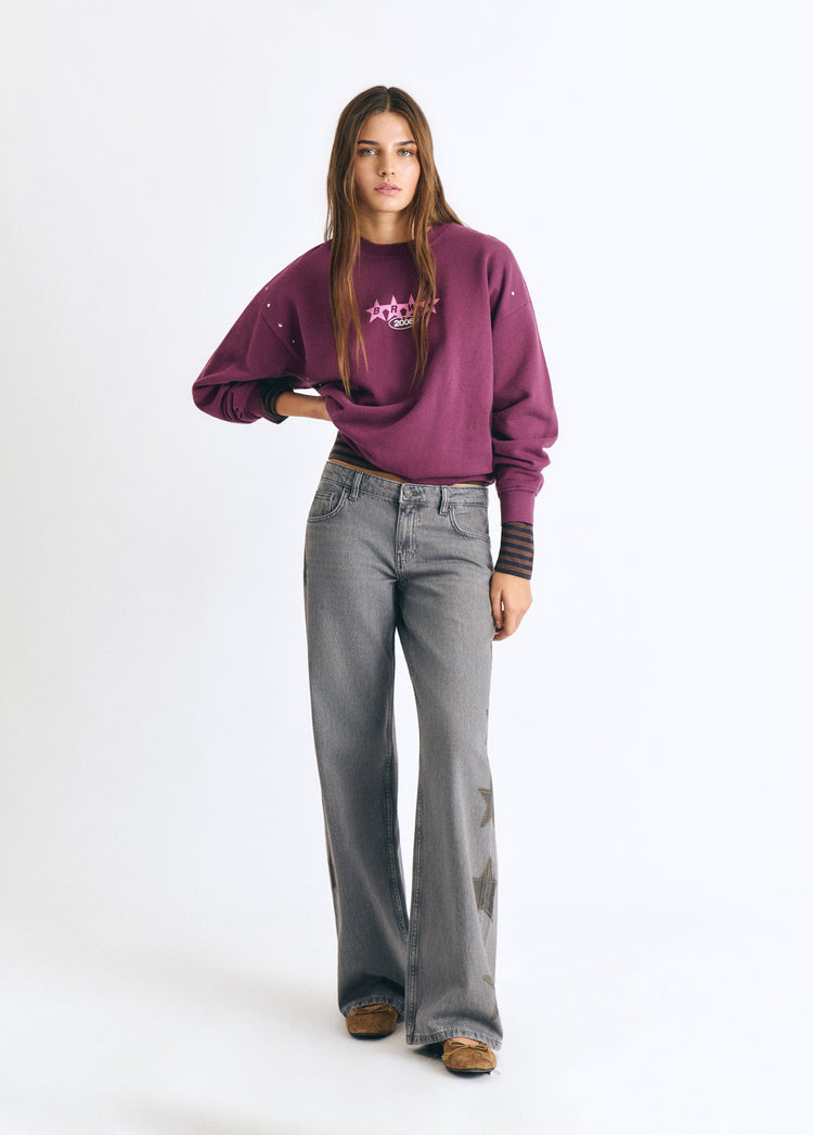 Jeans mit seitlichen Stern-Nieten