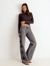 Jeans with stars and side studs