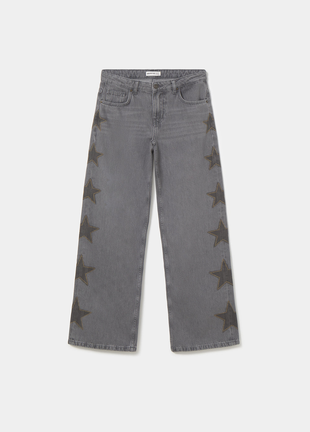 Jeans estrellas tachas lateral