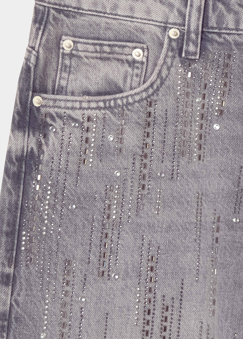 Glänzende Cascade-Jeans