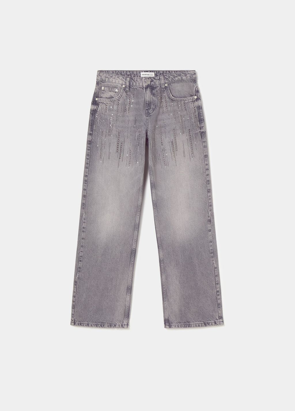 Glänzende Cascade-Jeans