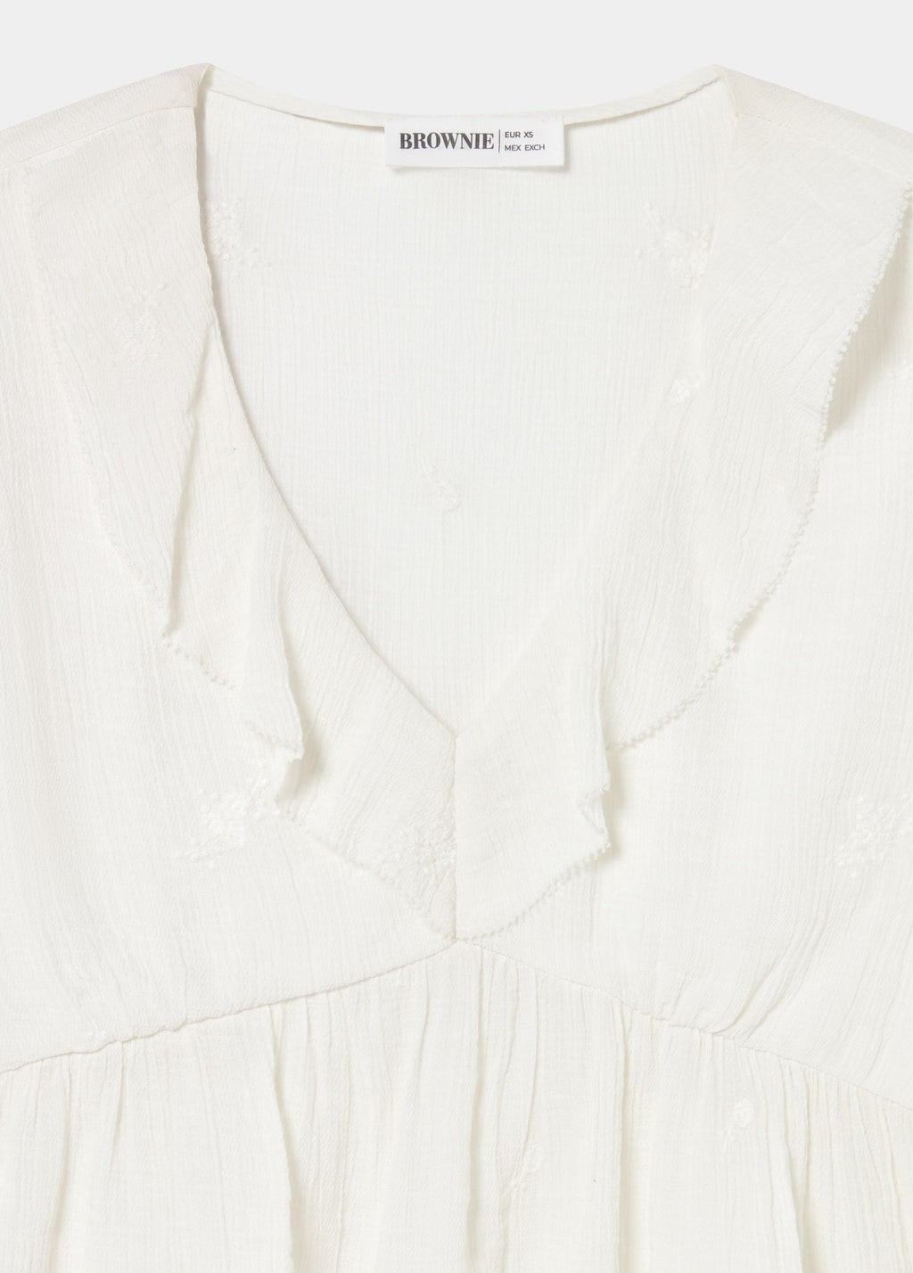 Blusa manga corta volantes