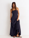 Vestido largo bandeau