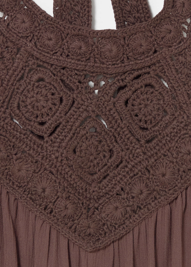 Crochet short jumpsuit