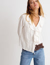 Blusa volante lurex
