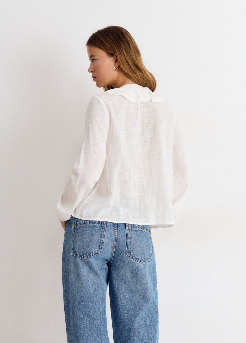 Blusa volante lurex
