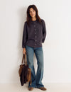 Embroidered long-sleeve blouse