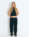 Corduroy striped cargo pants