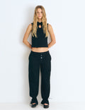 Corduroy striped cargo pants