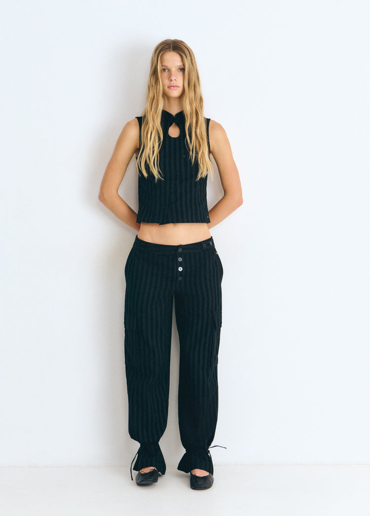 Cargohose mit Cordstreifen