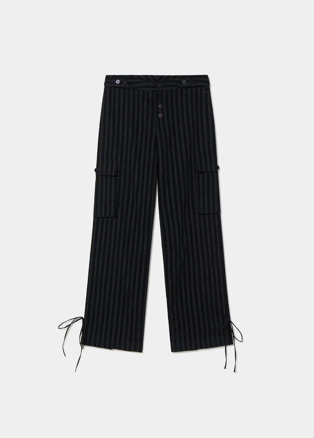 Pantalon cargo rayé en velours côtelé