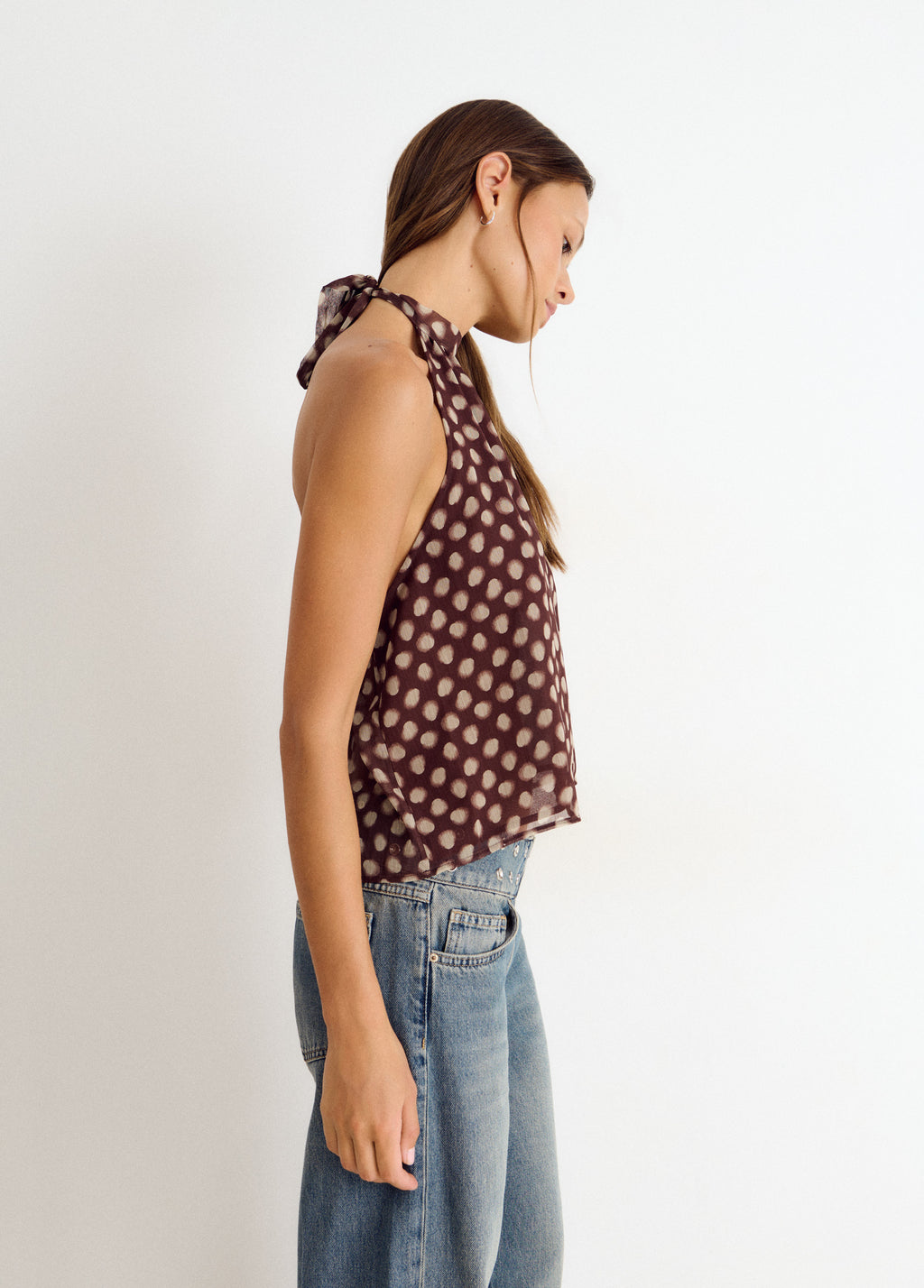Top halter estampat