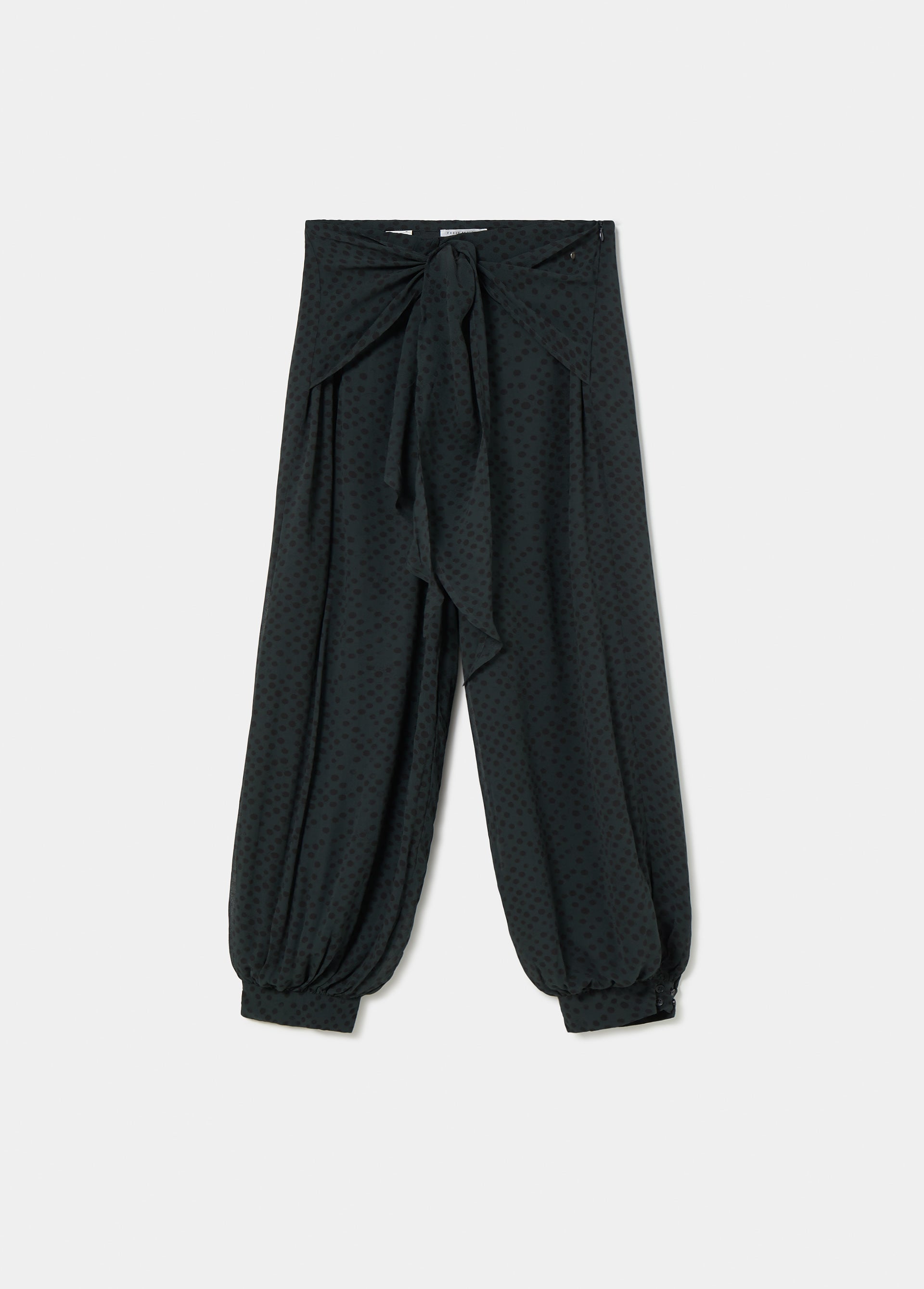 Pantalons bombat amb llaç a la cintura