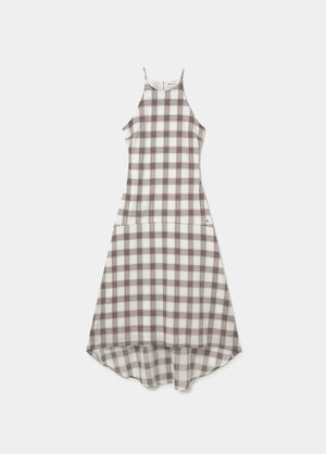 Vestido comprido com decote halter