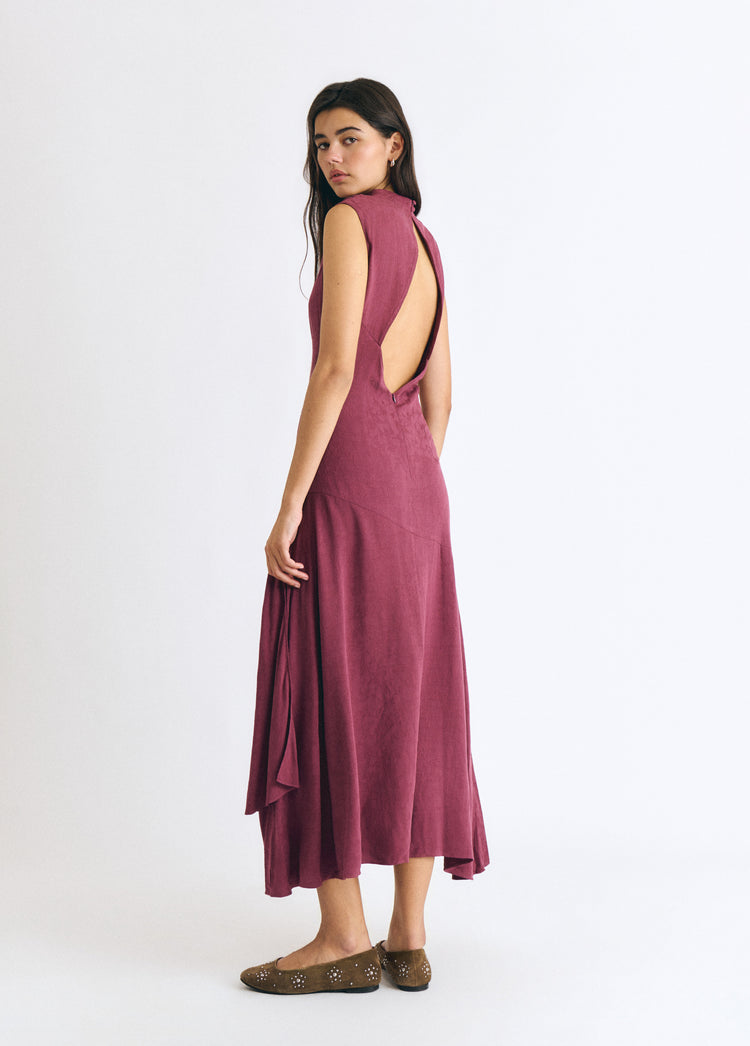 Vestido largo jacquard