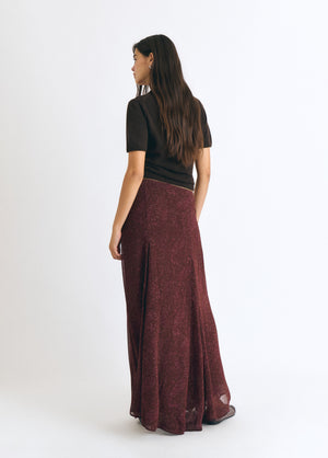 Long printed skirt