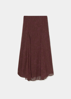 Long printed skirt