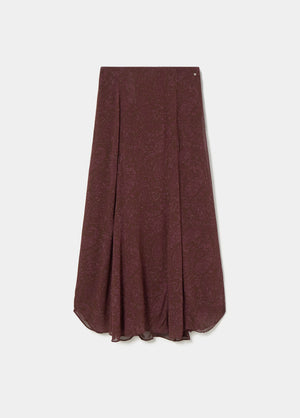Long printed skirt